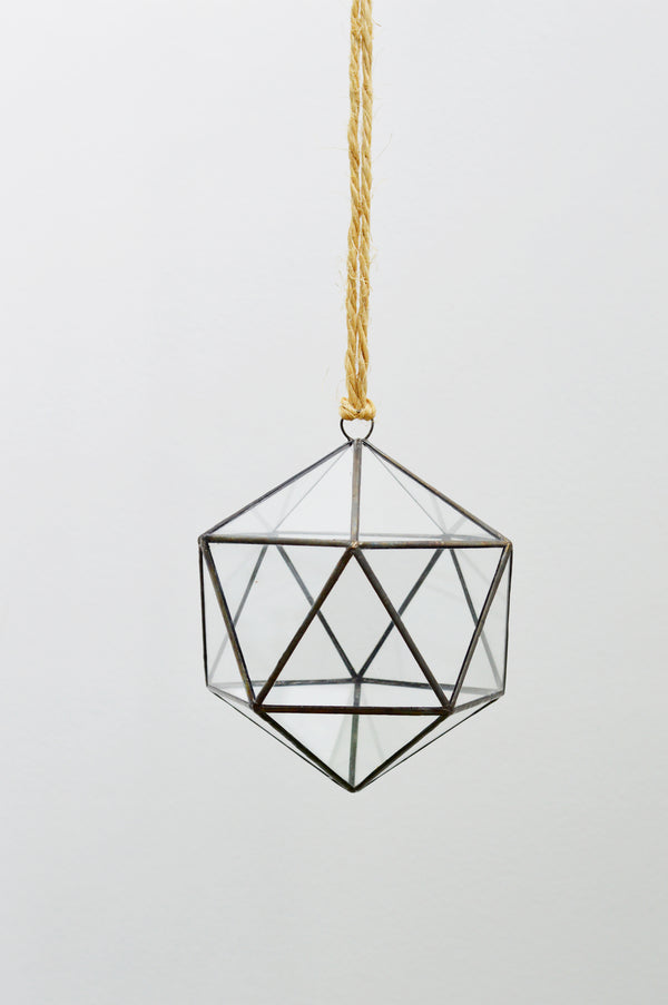 Terrário Icosaedro Pendente