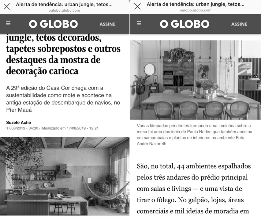 Site O Globo - Casa Cor 2019